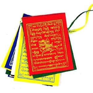 FLAGS ~ Tibetan Paper Prayer Flags w/ Contrast Print ~ Set of 10 Flags 