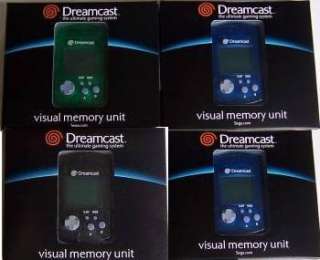 Official Original Sega Dreamcast VMU LCD Memory card 1 Black + 2 