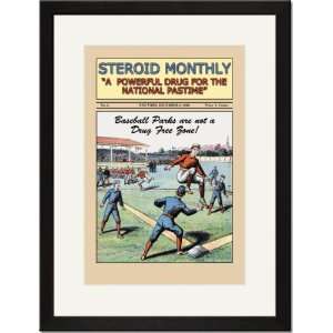 Black Framed/Matted Print 17x23, Steroid Monthly