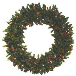 36 Battery Operated Canadian Pine Artificial Christmas Wreath  Multi 