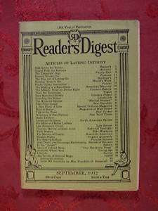 Readers Digest September 1932 Stefan Zweig Louis Adamic  