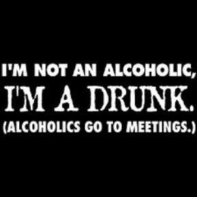 Funny T Shirt Im Not An Alcoholic Im A Drunk S,M,L,XL  