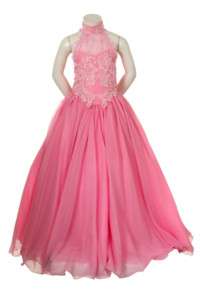 New Girl National Pageant Bridesmaid Easter ball Formal Pink dress 