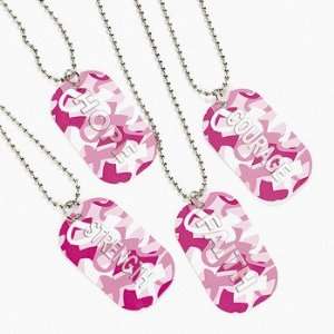Pink Ribbon Camouflage Dog Tag   Novelty Jewelry & Necklaces