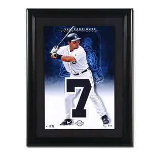 Ivan Pudge Rodriguez Detroit Tigers Unsigned Jersey Numbers Piece 