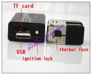 Black HD 720P Metal Lighter Spy Hidden Camera Video Recorder DVR USB U 