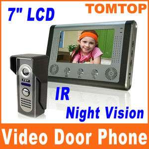   Color Monitor Video Door Phone Doorbell Intercom System IR Nightvision