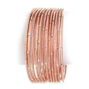   Color Textured Bangle Bracelet    MANY COLORS TO CHOOSE FROM, Peach