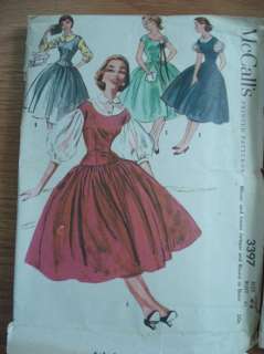 1950s Prom Party Dress Patterns McCalls Simplicity  