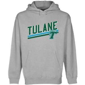 Tulane Green Wave Rising Bar Pullover Hoodie   Ash  Sports 
