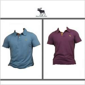 Brand New Blue & Purle Abercrombie & Fitch Mens Short Sleeve Polo 