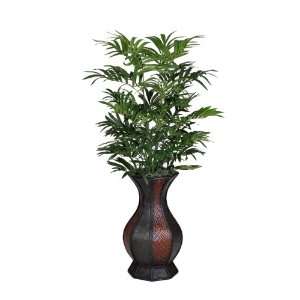    Artificial Parlor Palm Floor Plant in Rattan