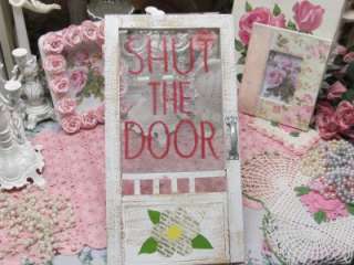 SHABBYSHUT THE DOOR WOOD SCREEN DOOR WALL DECOR~Cottage~Chic  