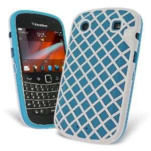  Blue Honeycomb Combo Case for BlackBerry Bold 9900 + Screen Guard