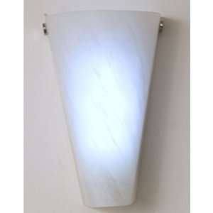 White Frosted Glass Conical Shaped Smart Sconce (White Frosted Glass 