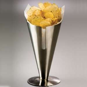 Conical Serving   French Fry Basket   Satin Finish Stainless Steel   5 