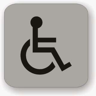Wheelchair Accessible Sign Light Grey