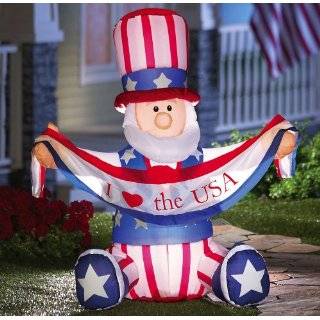 Uncle Sam Patriotic Lighted Inflatable By Collections Etc