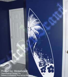 Vinyl Wall Decal Sticker Beach Paradise Surf Board 6Ft  