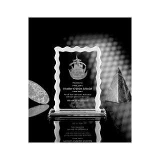    CRL 6 x 8 Frosted Chip 1/2 Glass Trophy Blank