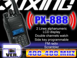 Puxing PX 888 400 480 Mhz UHF Portable Handheld Radio  