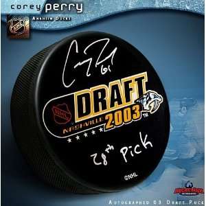  Corey Perry Autographed/Hand Signed Anaheim Ducks 2003 