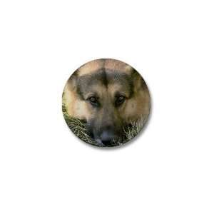  German Shepherd Face photo Pets Mini Button by  