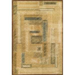  Modern Area Rugs Contemporary Geometric Boxes 6x9 Sand 