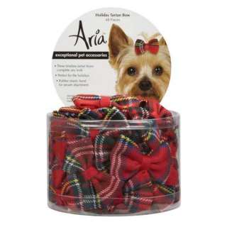   Dog Bows Christmas Pet Grooming Accessories Canisters 48ct  