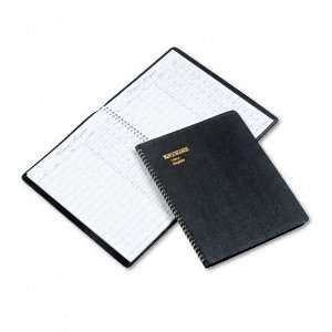 AT A GLANCE  Visitor Register Book, Black Simulated Leather, 60 Pages 