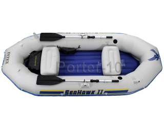   Seahawk II Inflatable Boat 68377 Intex Three Man Blow Up Fishing Raft
