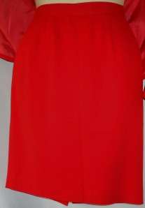 Womens Ann Taylor Red Skirt Suit Size 4  