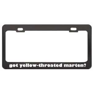 Got Yellow Throated Marten? Animals Pets Black Metal License Plate 