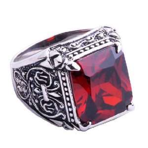  .925 Thai Silver Ring Ruby Gem Stone Crystal Jewelry for 