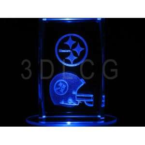  NFL Pittsburgh Steelers 3D Laser Etched Crystal S1 
