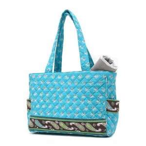   Bandana Diaper Bag (Turquoise) with Changing Pad 