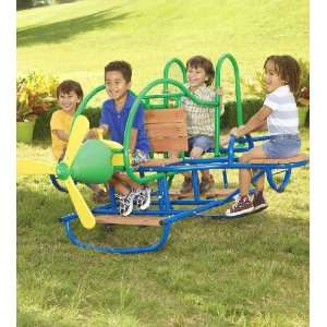  Airplane 4 Seat Teeter Totter Patio, Lawn & Garden