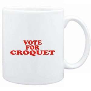  Mug White  VOTE FOR Croquet  Sports