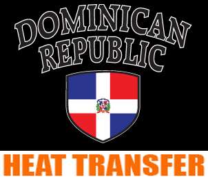 DOMINICAN REPUBLIC 3 Heat Transfer paper Decal 25pcs S  