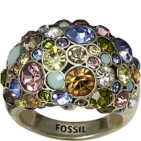 Fossil Multi Colored Jeweled Dome Ring   Size 7   