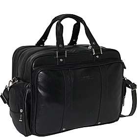 Expandable Leather Computer Case Black