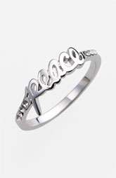 Ariella Collection Messages   Peace Script Ring ( Exclusive 