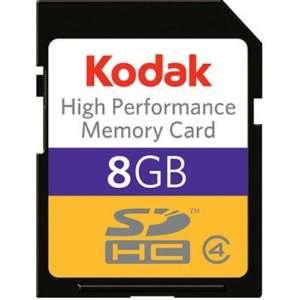  Kodak High Performance 8 GB SDHC Class 4 Flash Memory Card 