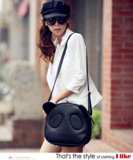 Fashion Womens Cute Panda PU Leather Shoulder Bag Cross Body Bag 