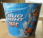 Bud Light UFC Galvanized Metal Beer Brew Ice Bucket MMA Brand New 