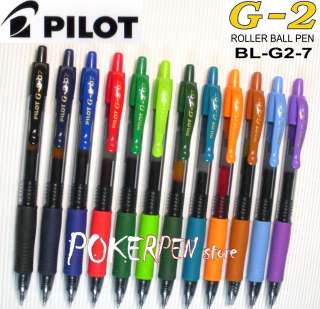 Pilot G2 7 retractable Roller ball GEL pen GREEN  