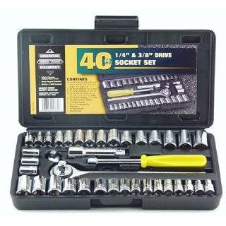 Great Neck PSO40 40 Piece 1/4 Inch and 3/8 Inch Drive Socket Set