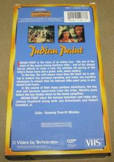 Indian Paint VHS   Johnny Crawford, Jay Silverheels, 1965  
