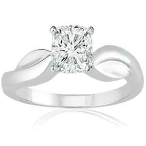  1.10 Ct Cushion Cut Solitaire Diamond Engagement Ring CUT 
