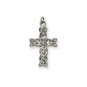  Sterling Silver Antiqued Celtic Cross Pendant Jewelry